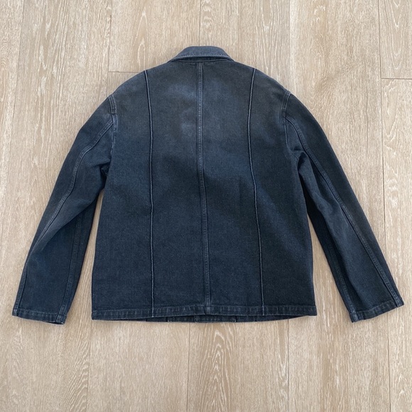 LOEWE WORKWEAR Anagram JACKET, washed black denim, size 46, NWT - Picture 7 of 11